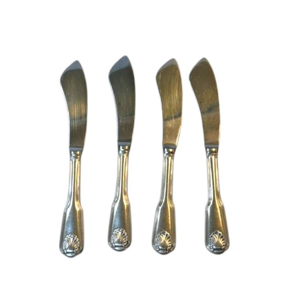 Towle London Shell Butter Spreaders Stainless Germany Set of 4